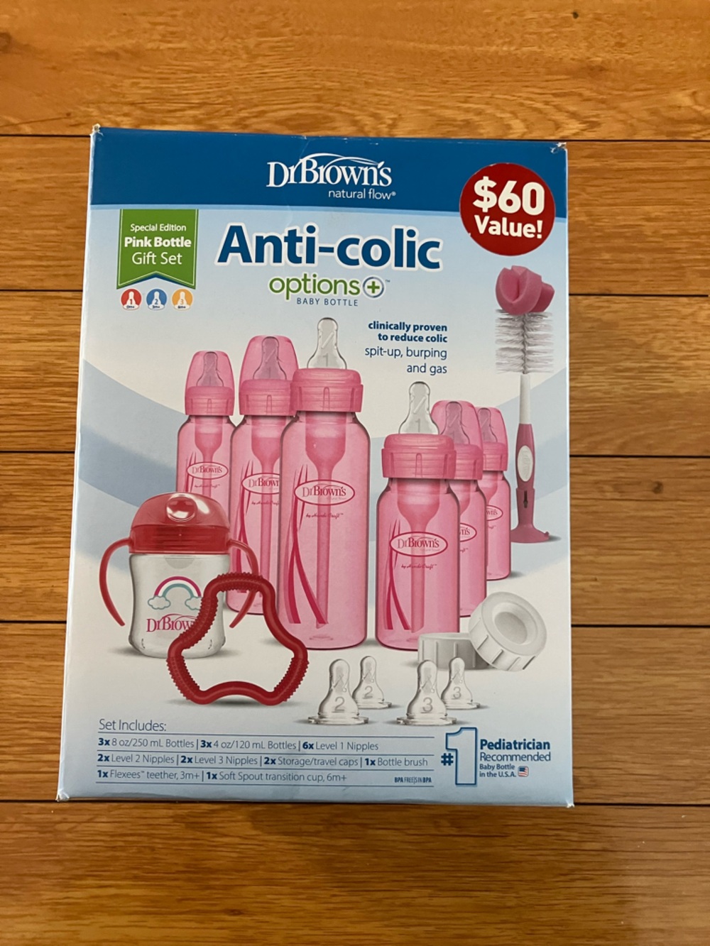 Dr.Browns Anti-colic options+Baby Bottles. 21 pcs. Gift Set, NEW, Pink